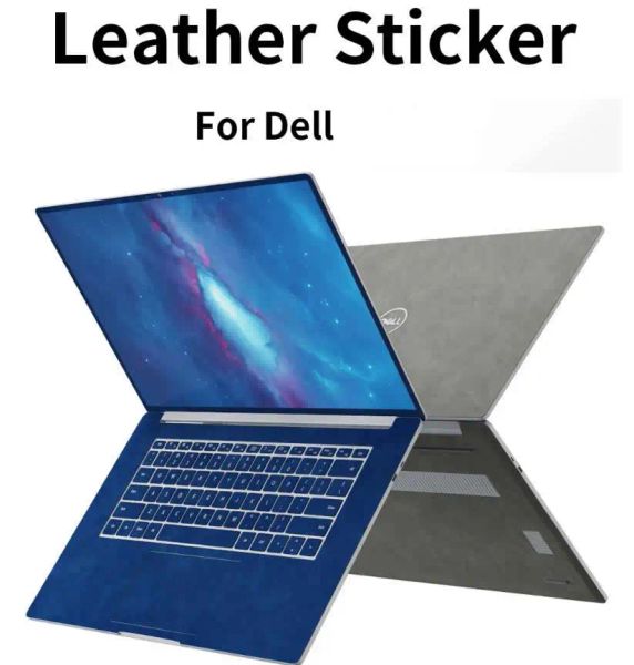 Skins Crazy Horse Leder Laptop Sticker Hauttattoos Schutzschutzschutz für Dell Inspiron 7490 7400/15 7510 3511 2021/5501 5505 548
