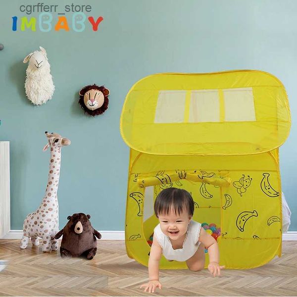 Tendas de brinquedo imbaby design dobrável portas duplas design brincar de casa para crianças portable bolas de bebê piscina castelo tenda interna para crianças brinquedos de crianças playpen l410