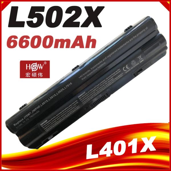 Batterie 6600 mAh batteria per laptop per Dell XPS L401X L702X 14 15 17 L501X L701X L502X 3121123 3121127 J70W7 JWPHF R795X WHXY3