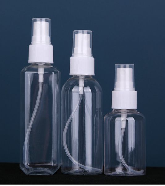 10 pezzi/lotto da 10 ml a 100 ml di spruzzo spray per animali trasparente piccolo flacone spray laterale di plastica di profumo di alcol o esperimento di laboratorio