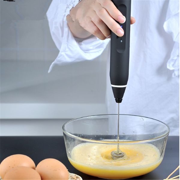 Mini elektrikli yumurta çırpıcı hane çırpma el tipi blender meyve suyu karıştırıcı 2 fiş usb şarj edilebilir kahve mikseri süt çörek