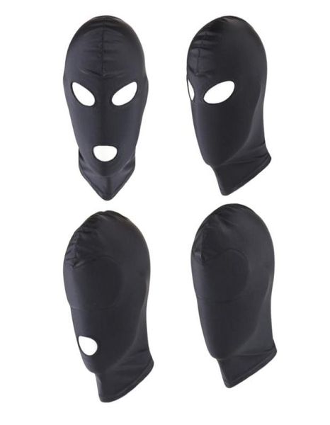 Giochi per adulti Maschera sessuale Open Mouth Eye BDSM Bondage Maskrestraint Sex Mask Kinky Hood Hood Slave Erotic Slave Cosplay Toys per coppie S5060102