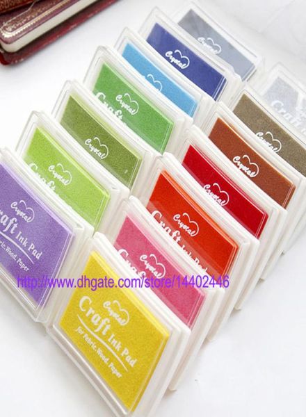 100pcs Multi Color 15 Cores Diy Trabalho gradiente de óleo Conjunto de carimbo de tinta Big Craft Pad Inkpad Papel de artesanato5115853