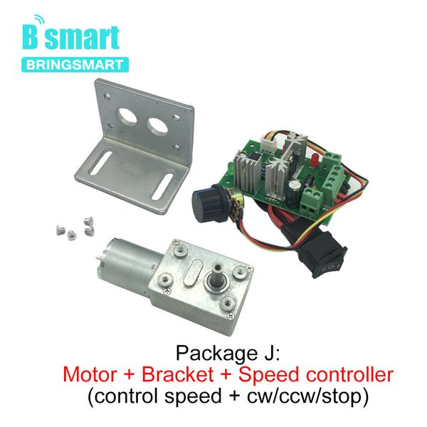 BRINGSMART DC 12V 24V 3-210RPM Turbo Dişli Solucan Motor 12V Dişli Kutusu Motor 6V Yüksek Tork Reduduer 370 Elektrik Motoru 18V JGY370