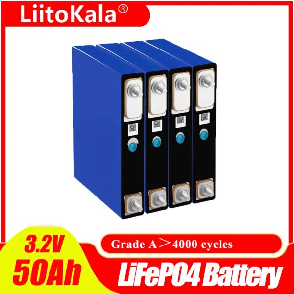 Liitokala 3.2v 50ah lifepo4 Zellen Lithium -Batterien für Elektrombatterie -Akku -Solarenergiesystem EU US Tax Free