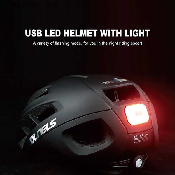 Radsporthelme MTB Road Fahrradkiel Pnmati Helm D Warning Light Professional Bike Ride Helm Menwomen Outdoor Cycling Sports Safety Hat L48