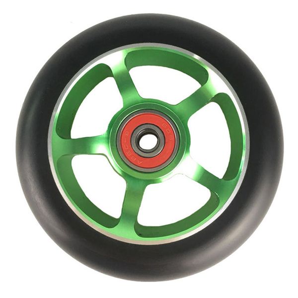 JEERKOOL 88A 100mm Scooterräder Skateboardzubehör Speed Skates Räder mit Lager Legierung Stahlstahl Wheel Hub Silber LZ7