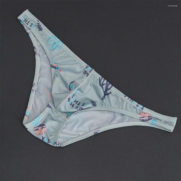 Underpants Brand Chongs uomini uomini sexy a bassa stampa mutandine traspirabili elastiche di seta gay slip passione lingerie