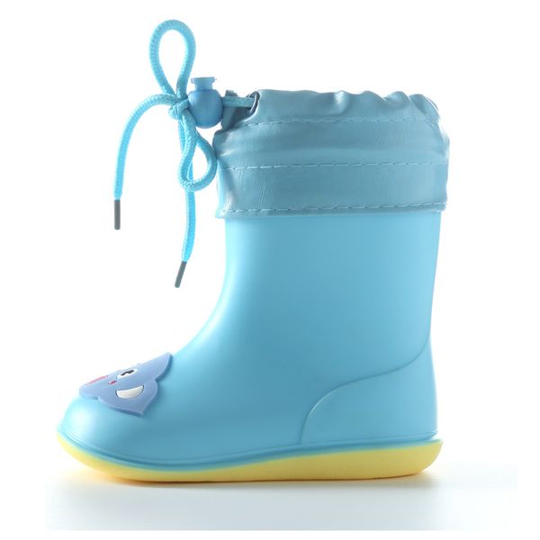 Осень зимняя дождевая сапоги теплые плюшевые водонепроницаемые детские дождевые ботинки мальчики девочки для детских резиновых сапог