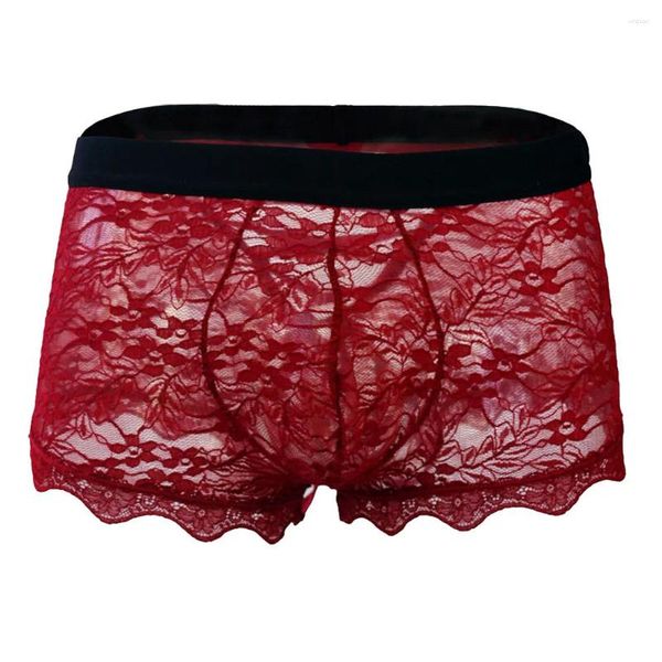 Cueca jaycosin mass spandex masculino de roupas íntimas de renda transparente de renda transparente da cintura de alta qualidade de alta qualidade