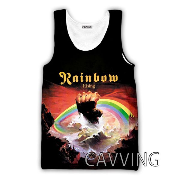 Cavving 3D Impresso Rainbow Rock Tops Tops Harajuku Summer Subsirt Shirts Streetwear para homens/mulheres