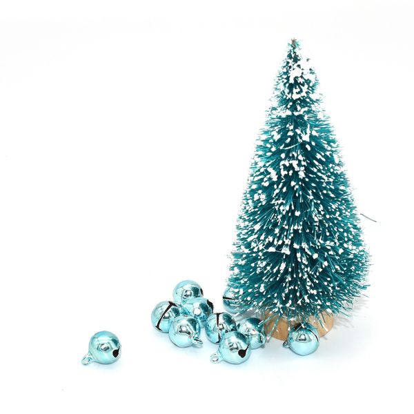 Sinos de árvore de Natal azul céu sinos de ornamento sinos de sinos de artesanato sinos de colarinho de estimação para decoração de árvore de férias de Natal decoração