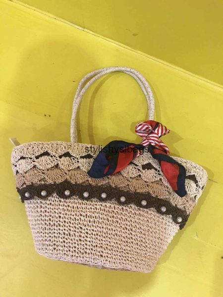 Totes Capling Caps Masks Wheat Straw Bag Craquet Craft Tito Tecido da moda casual H240410