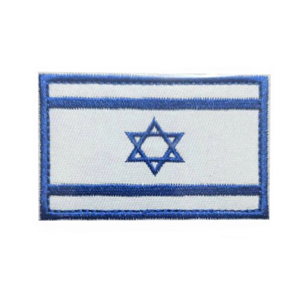 Israel Flagge gesticktes Patch Skull Armee Militärtaktische Patches Emblem Combat Israeli Flaggenabzeichen für Kleidungsrucksackkappen