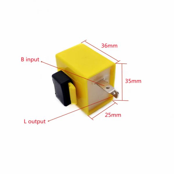 2pin Frequência ajustável 12V LED RELACHE RELA Turn Signal Indicador Pisca