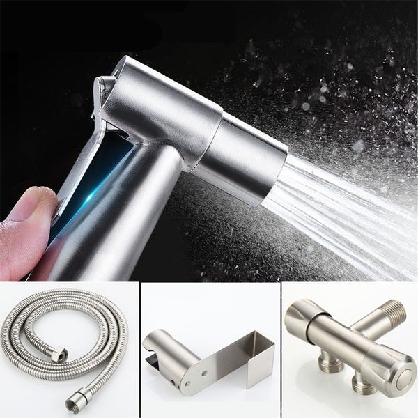 Handheld Toilette Bidet Sprühgerät Set Hygienische Dusche Badezimmer Wasserhahn Duschkopf Toilette Sprinkler tragbares Bidet Bad Bad Kit