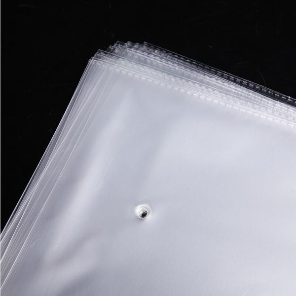 20pcs/set di larghezza 32-33 cm Sagno di plastica sigillato autoadesivo trasparente per abbigliamento e sacchetto di imballaggio dell'abbigliamento Riealibile