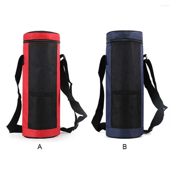 Sacos de armazenamento garrafa de água oxford transportar bolsa à prova d'água 1 5l de alta capacidade de capa protetora de manga de proteção ao ar livre piquenique azul