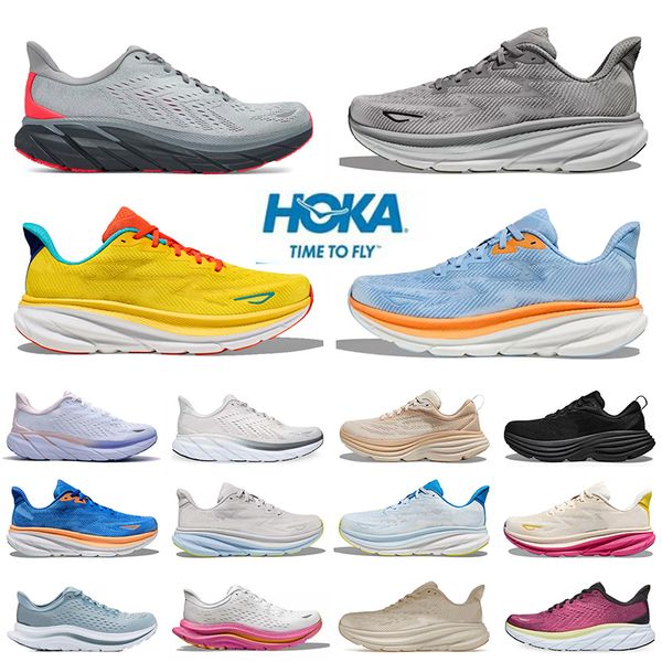 Hokah Clifton 9 Homens Mulheres Running Shoes Running Hokka Clifton 8 Bondi 8 Mens ao ar livre tênis HOK Triple Black Free People Harbor Mist mole Mistura