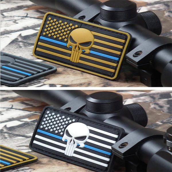 Navy Seal Commander Banner PVC Armband Thin Blue Line American Flag Tactical Badge Armee Fan Kleidung Outdoor Sports Patch