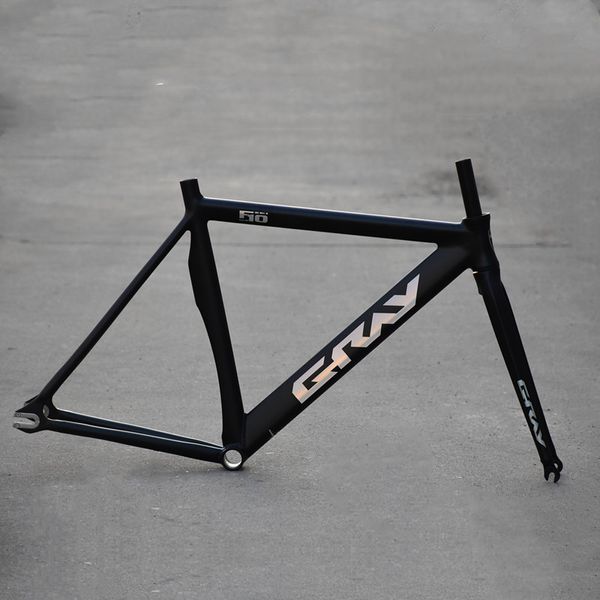 Frame di ingranaggio fisso F10 grigio, cornici per biciclette da corsa a velocità singola in alluminio, 52 cm da 55 cm, set di binari di alta qualità, parti di bici, 700c