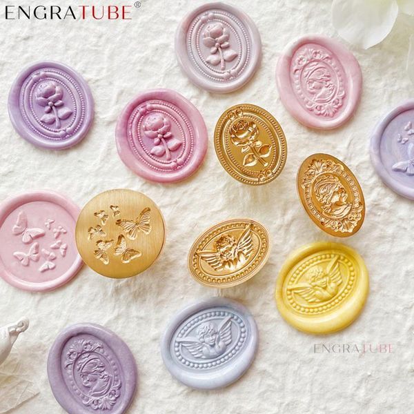 3D -geprägte Versiegelung Wachsmarken Vintage French Rose Seal Stamp für Kartenhülle Hochzeitseinladungen Scrapbooking mit Griff