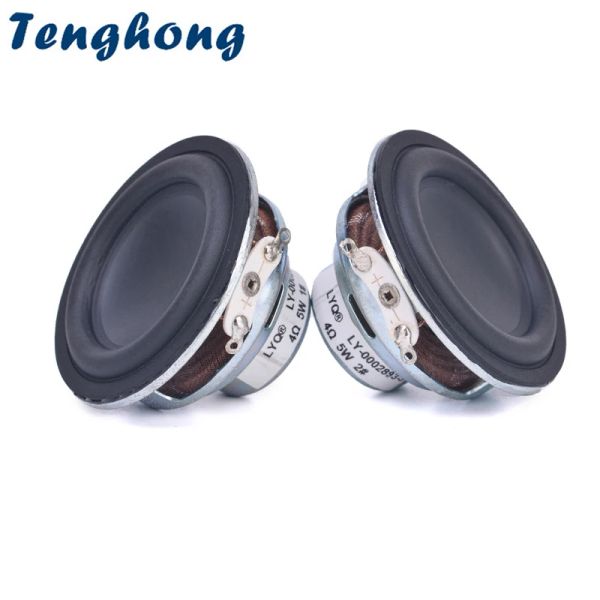 Lautsprecher Tenghong 2pcs 48mm 4 Ohm 5W Tragbares Audio Full Range Lautsprecher Einheit Gummi -Kante Inner Magnetic Horn für Heimkino -Lautsprecher