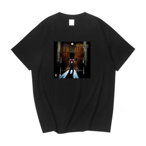Designer Luxo Kanyes Classic Classic Rap gira em torno do álbum Cotton Casual Short-Leeved Men's and Women's Camisetas