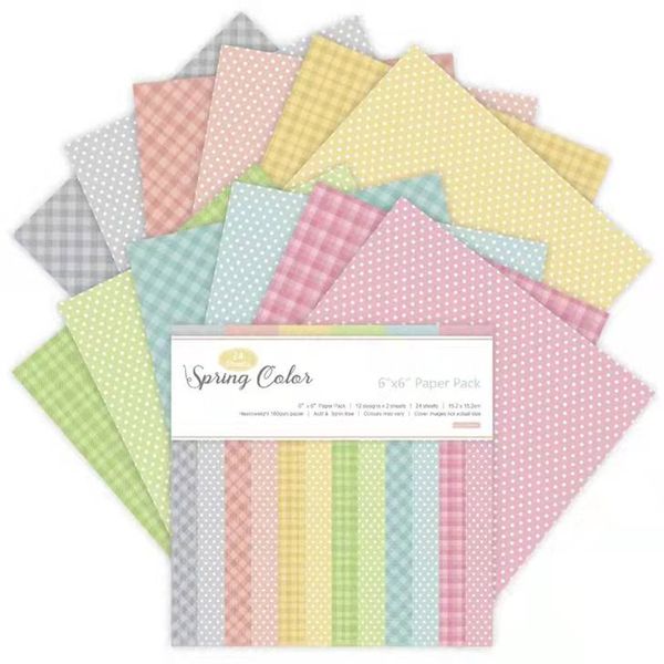 12 folhas Documentos de fundo almofada para scrapbooking stenSicls 6 polegadas artesanato diy artesanato álbum de papel e cartões decorativos