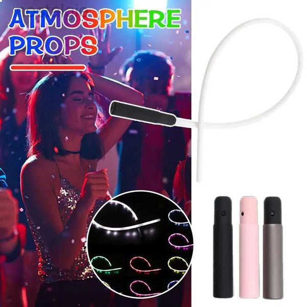 Led Rave Toy Led Whip Süper Parlak Light Up Party için Rave Oyuncak Parti EDM Pixel Flow Live Dans Pervane Festivali 8 Mod Parlayan Dans Kırbaç 240410