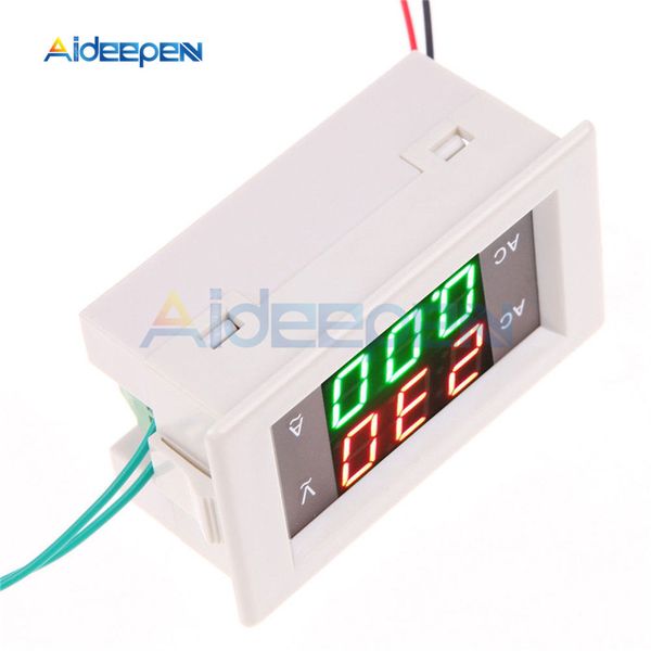 100A 200A 110V 220V Digital Amperemeter Voltmeter Spannungsstrom Meter LCD -Panel Rotes Grün mit Wechselstromtransformator