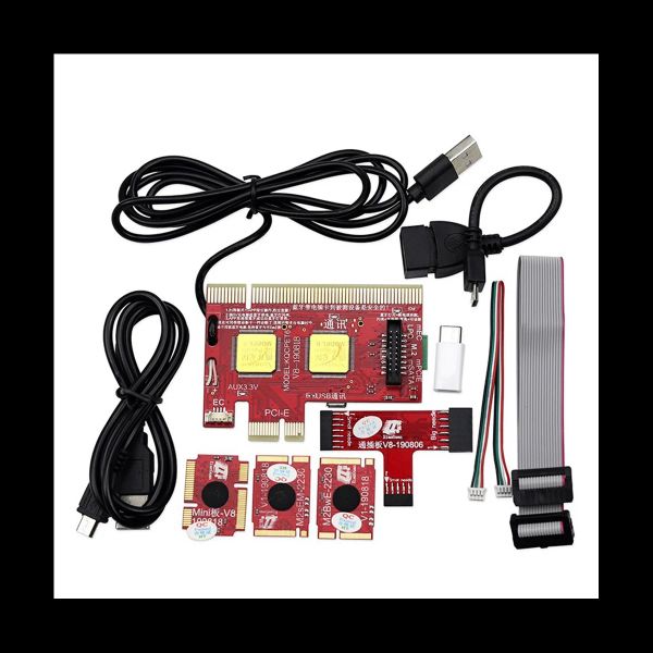 Karten V8 Multifunktions -Laptop und Desktop PC Universal Post Diagnose Test Card Debug Support PCI, PCIe, LPC, Mini, MSATA