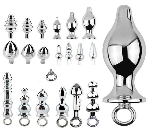 Abnehmbarer Edelstahl G Punkt Zauberstab Massage Stick reines Metall Penis Pspot Stimulator Anal Plug Dildo Sexy Spielzeug für Frauen MEN6693532