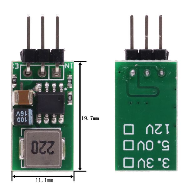 DC-DC-Synchron-Gleichrichter-Buck-Konverter-Leistungsmodul 5.5V-32V Stufe 12V 24 V bis 5V 1A Spannungsregler Ersetzen Sie LM7805