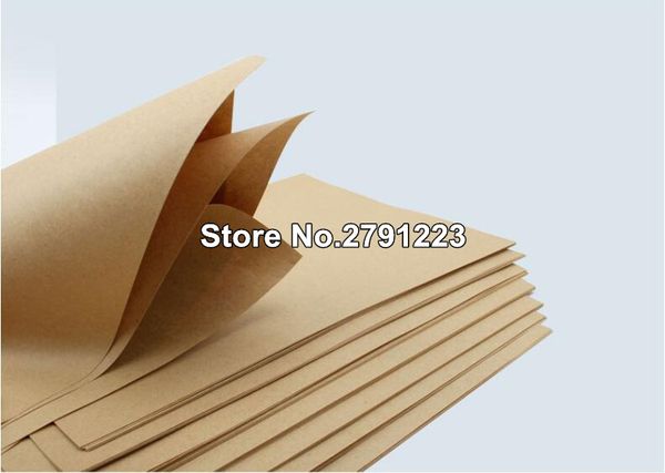Frete grátis A4 Brown Kraft Paperboard Cartão de papelão em branco 100gsm 150gsm 50pcs/lote