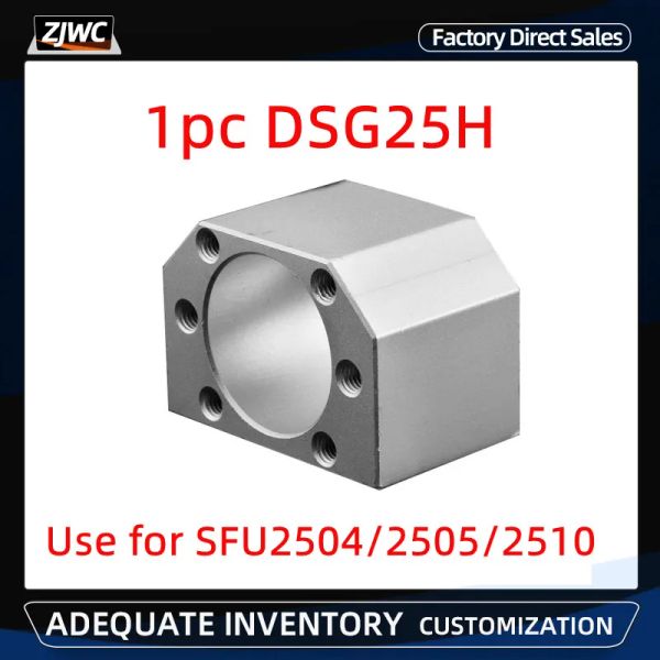 Parafuso de parafuso de esfera para parafuso de esfera 1pc dsg25h parafuso de bola SFU2504/SFU2505/2510 Caixa de porca do rolamento SFU2505 Alumínio do roteador de kit CNC CNC liga de alumínio