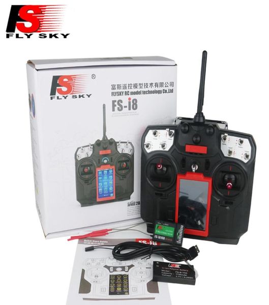 Flysky FSI8 8Ch 24GHz AFHDS 2A LCD -Bildschirm -RC -Sender mit IA6B IA10B -Empfänger für feste Segelflugzeuge RC -Drohne Helicopter3598583