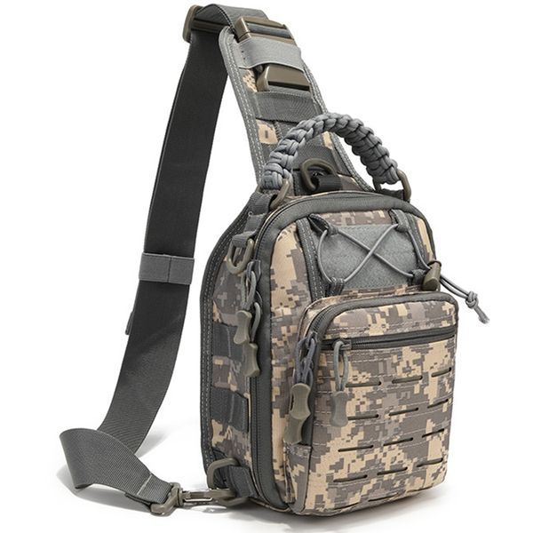 Mensageiro de ombro de ombro EDC tático EDC Pacote de peito Molle Molle Military Mackpack Caminhando Daypack Men Mulheres