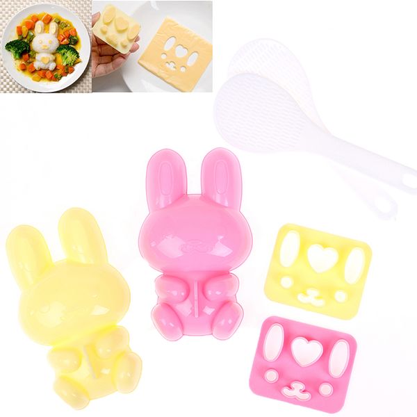 3pcs Diy Sorriso fofo Sanduíche Sushi Nori Rice Decor Cutter Bento Maker