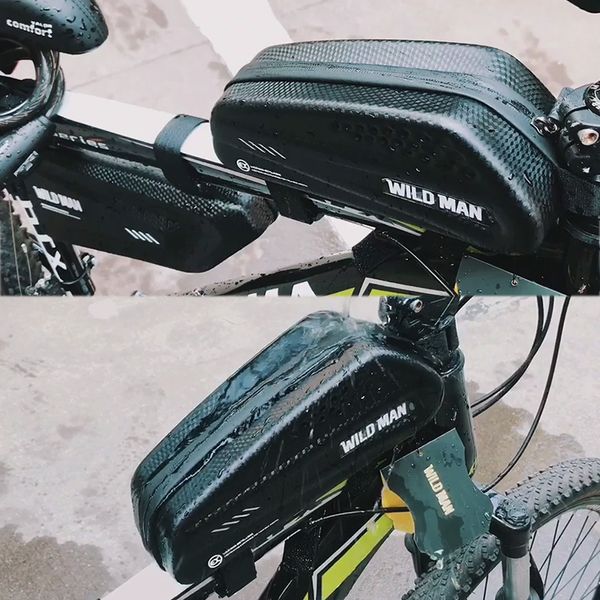 Wild Man Mountain Bike Bike Top Tube Pannier à prova d'água à prova d'água bolsa de bicicleta de ciclismo frontal MTB Accesorios