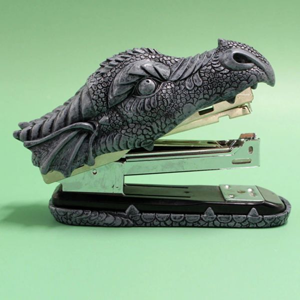 Stapler Hand Uspler Tool School Stationery Creative Book Book Stapling Dragon Decor Office