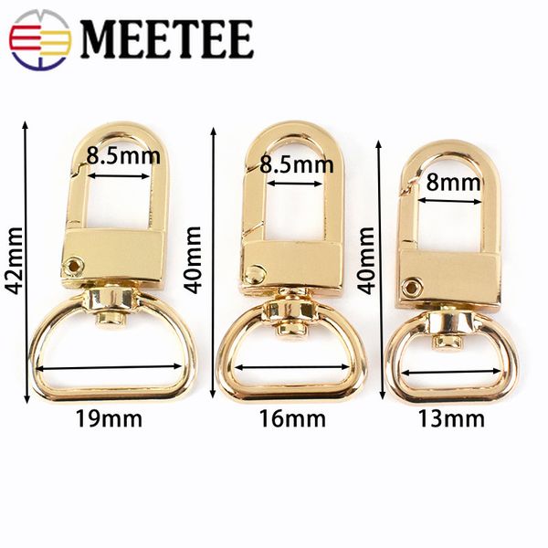 5/10pcs Meetee 13-19mm Torba Metal Kemer Strap Tokes Karabaşık Snap Bahar Hook Istakoz Toka Köpek Çanta için DIY deri zanaat