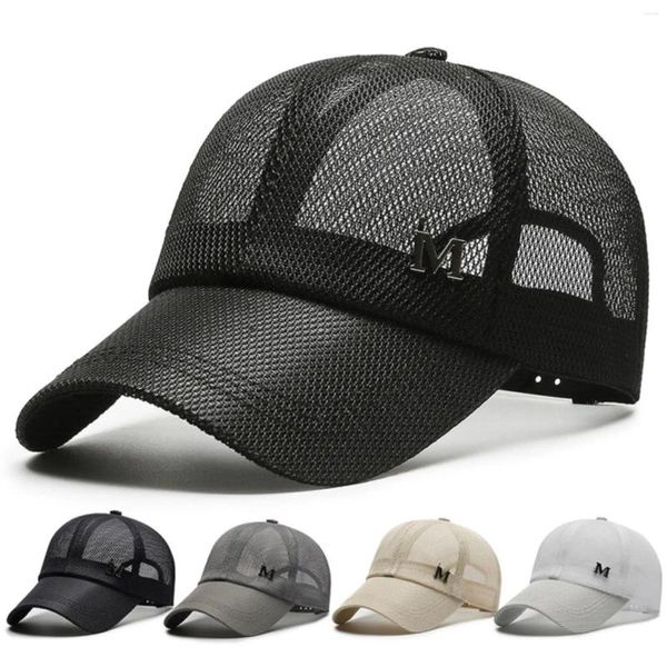 Caps de bola embalam clássicos de tampa de caminhoneiro retrô com snapback ajustável unissex homens mulheres fãs de esportes respiráveis beisebol