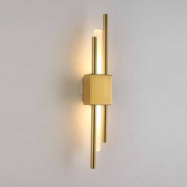 Wandlampen moderne stilvolle Bronze Gold und schwarze 50 cm Rohrleitlampe für Wohnzimmer Flur Korridor Schlafzimmer Leuchte Leuchte 2410