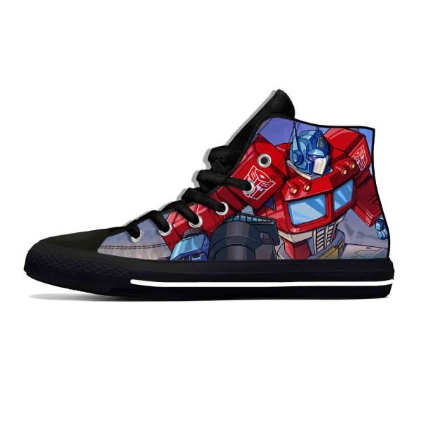 Schuhe heiße Anime Cartoon Manga Transformator Optimus Prime Casual Schuhe atmungsaktive Männer Frauen Sneaker High Top Lightweight Board Schuhe