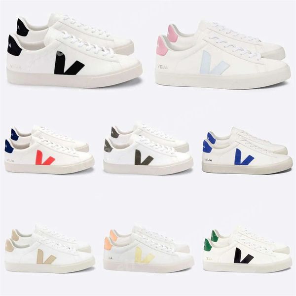 2024 Neue Schuhe Französisch Brasiliengrün mit kohlenstoffarmen Lebens mit Bio-Baumwolle Flats Sneakers Women Casual Classic Classic White Designer Schuhe Herrenanbeter 36-45 P41