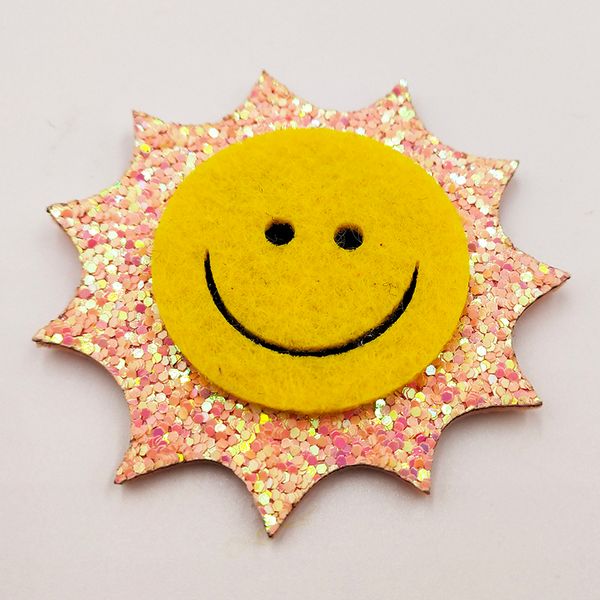 10pcs/lote sol/lua/forma de estrela Feliz Natal Appliques Appliques Artesanato para Crianças Acessoras de Clipe de Cabelo