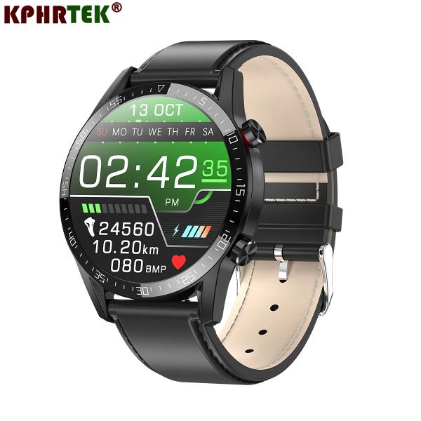 Saatler L13 Akıllı Saat Erkekleri Business Bt Cevap Çağrı IP68 Su Geçirmez EKG Kalp Hızı Basınç Fitness Tracker Sports Smartwatch