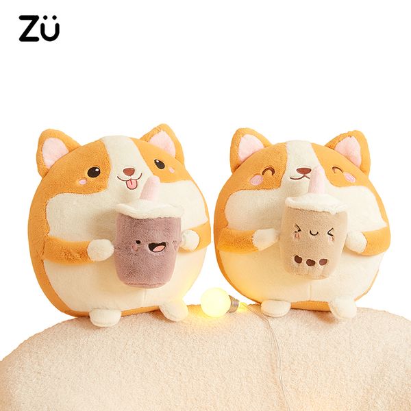 Zu 30cm Boba Milk Tea Cup Cup Plush Plush Phin Super Cute Round Animal Dog Dols Dolls Dols Reghips for Girl Boy Free Ship