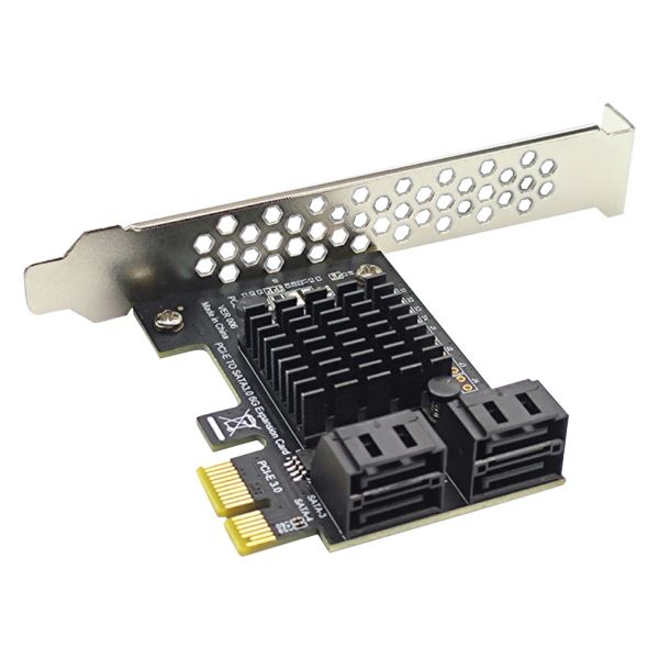 Cartas 4 Porta SATA III PCIE Card de expansão 6GBPS Adaptador SSD PCIE PCI Express X1 Controller Bow